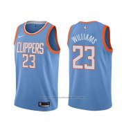 Maillot Los Angeles Clippers Lou Williams #23 Ville Bleu