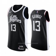 Maillot Los Angeles Clippers Paul George #13 Ville 2020-21 Authentique Noir