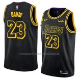 Maillot Los Angeles Lakers Anthony Davis #23 Ville 2019-20 Noir