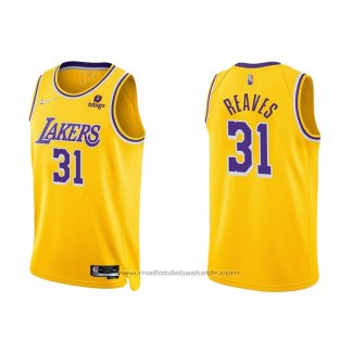 Maillot Los Angeles Lakers Austin Reaves #31 75th Anniversary 2021-22 Jaune