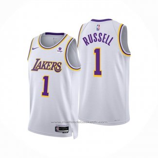 Maillot Los Angeles Lakers D'angelo Russell #1 Association 2022-23 Blanc