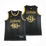 Maillot Los Angeles Lakers Kobe Bryant #24 8 Black Mamba Noir