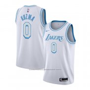 Maillot Los Angeles Lakers Kyle Kuzma #0 Ville 2020-21 Blanc