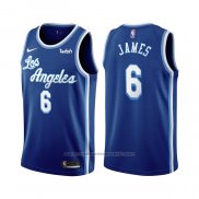 Maillot Los Angeles Lakers LeBron James #6 Classic 2021-22 Bleu