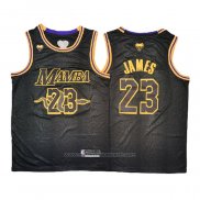 Maillot Los Angeles Lakers Lebron James #23 Black Mamba Noir