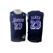 Maillot Los Angeles Lakers Lebron James #23 Retro Bleu