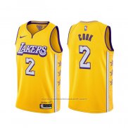 Maillot Los Angeles Lakers Quinn Cook #2 Ville 2019-20 Jaune
