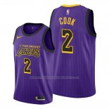 Maillot Los Angeles Lakers Quinn Cook #2 Ville Volet