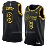 Maillot Los Angeles Lakers Rajon Rondo #9 Ville 2018 Noir