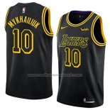 Maillot Los Angeles Lakers Sviatoslav Mykhailiuk #10 Ville 2018 Noir