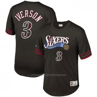 Maillot Manche Courte Philadelphia 76ers Allen Iverson #3 Noir2