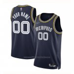Maillot Memphis Grizzlies Personnalise Ville 2021-22 Bleu
