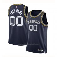 Maillot Memphis Grizzlies Personnalise Ville 2021-22 Bleu