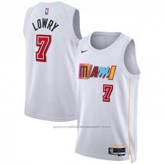 Maillot Miami Heat Kyle Lowry #7 Ville 2022-23 Blanc