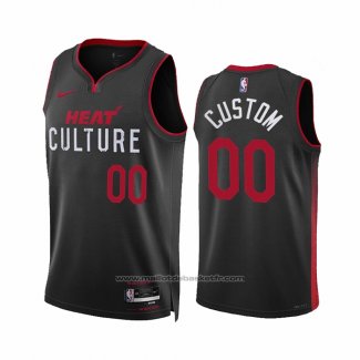 Maillot Miami Heat Personnalise Ville 2023-24 Noir