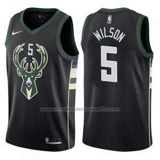 Maillot Milwaukee Bucks D.j. Wilson #5 Statement 2017-18 Noir