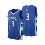 Maillot Milwaukee Bucks George Hill #3 Ville 2022-23 Bleu