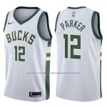 Maillot Milwaukee Bucks Jabari Parker #12 Motorcycles Harlry 2017-18 Blanc