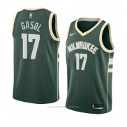 Maillot Milwaukee Bucks Pau Gasol #17 Icon 2018 Vert