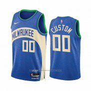 Maillot Milwaukee Bucks Personnalise Ville 2023-24 Bleu