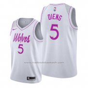 Maillot Minnesota Timberwolves Gorgui Dieng #5 Earned Blanc