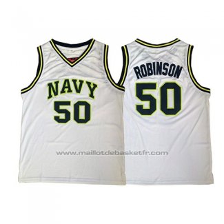 Maillot Navy David Robinson #50 Blanc