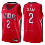 Maillot New Orleans Pelicans Ian Clark #2 Statement 2017-18 Rouge
