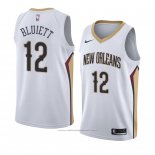 Maillot New Orleans Pelicans Trevon Bluiett #12 Association 2018 Blanc