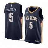 Maillot New Orleans Pelicans Trevon Bluiett #5 Icon 2017-18 Bleu