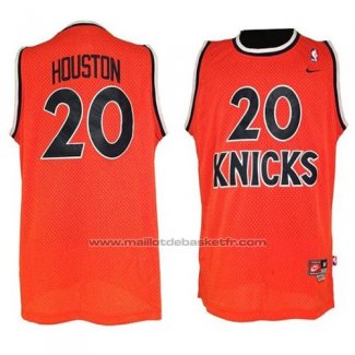 Maillot New York Knicks Allan Houston #20 Retro Orange