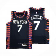 Maillot New York Knicks Carmelo Anthony #7 Ville Edition 2019-20 Bleu