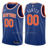 Maillot New York Knicks Enes Kanter #00 Icon 2017-18 Bleu