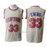 Maillot New York Knicks Patrick Ewing #33 Retro Crema