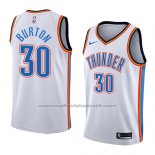 Maillot Oklahoma City Thunder Deonte Burton #30 Association 2018 Blanc