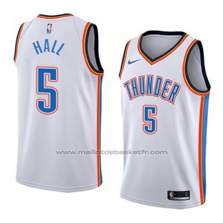 Maillot Oklahoma City Thunder Devon Hall #5 Association 2018 Blanc