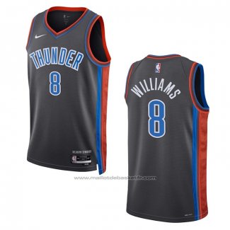 Maillot Oklahoma City Thunder Jalen Williams #8 Ville 2022-23 Gris