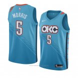 Maillot Oklahoma City Thunder Markieff Morris #5 Ville 2018-19 Bleu