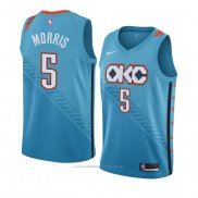 Maillot Oklahoma City Thunder Markieff Morris #5 Ville 2018-19 Bleu