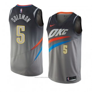 Maillot Oklahoma City Thunder Richard Solomon #5 Ville 2018 Gris