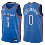 Maillot Oklahoma City Thunder Russell Westbrook #0 2017-18 Bleu
