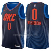 Maillot Oklahoma City Thunder Russell Westbrook #0 Statement 2017-18 Bleu