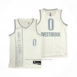 Maillot Oklahoma City Thunder Russell Westbrook #0 Ville 2021-22 Blanc