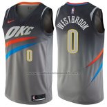 Maillot Oklahoma City Thunder Russell Westbrook #0 Ville Gris