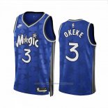 Maillot Orlando Magic Chuma Okeke #3 Classic 2023-24 Bleu