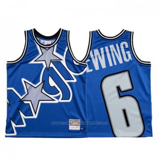 Maillot Orlando Magic Patrick Ewing #6 Mitchell & Ness Big Face Bleu