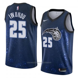 Maillot Orlando Magic Wes Iwundu #25 Ville 2018 Bleu