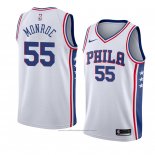Maillot Philadelphia 76ers Greg Monroe #55 Association 2018 Blanc