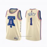 Maillot Philadelphia 76ers Mike Scott #1 Earned 2020-21 Creme