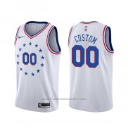 Maillot Philadelphia 76ers Personnalise Blanc Earned