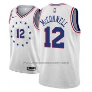 Maillot Philadelphia 76ers T.j. Mcconnell #12 Earned 2018-19 Gris